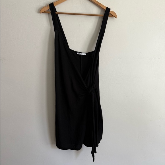 Zara Pants - Zara Black Tie-Front Romper